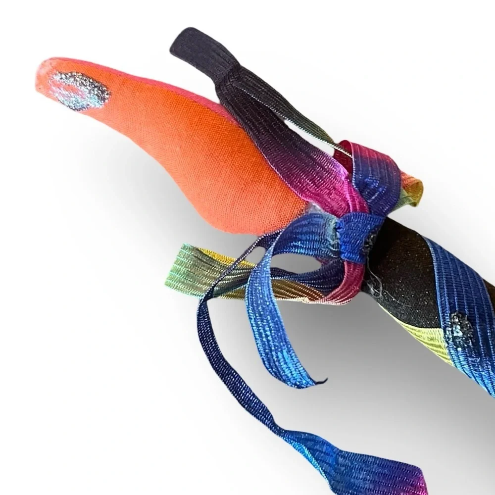 Vintage 1990s Colorful Cloth Dancer Ornament